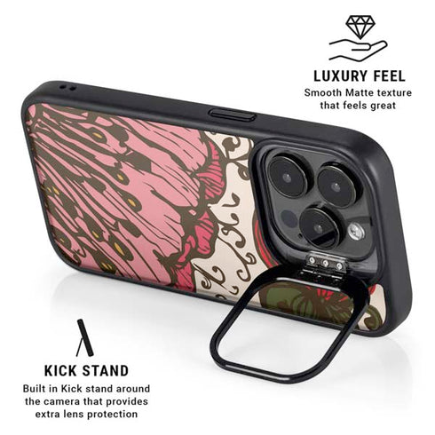 Rose Bud Floral iPhone 15 Pro Max Kickstand Case