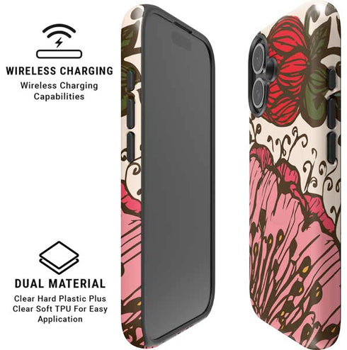 Rose Bud Floral iPhone 16 Plus Magsafe Impact Case