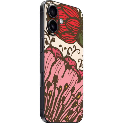 Rose Bud Floral iPhone 16 Plus Skin