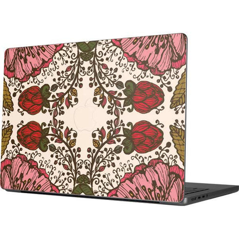 Rose Bud Floral Apple MacBook Pro 14-inch Skin