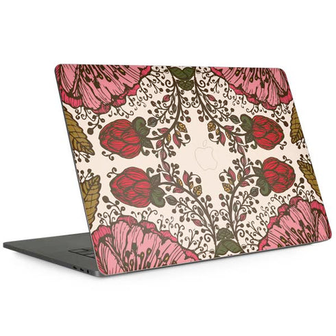 Rose Bud Floral MacBook Skins
