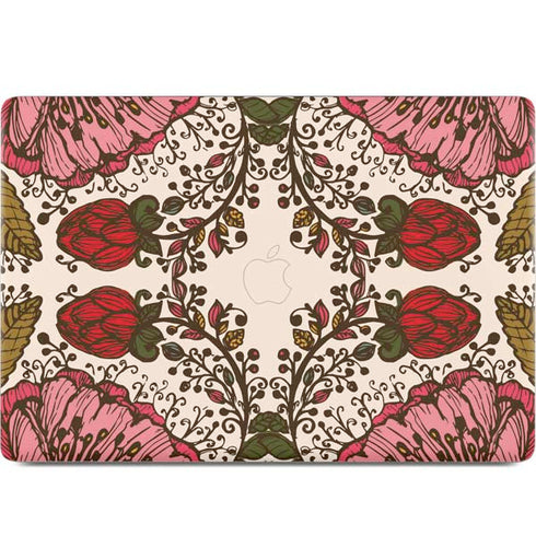 Rose Bud Floral MacBook Skins