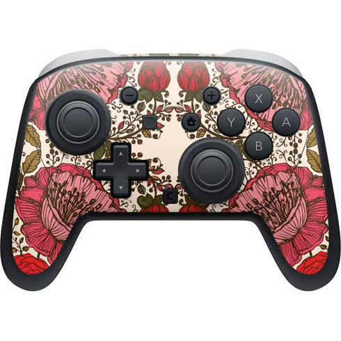Rose Bud Floral Nintendo Switch 2 (2025) Pro Controller Skin