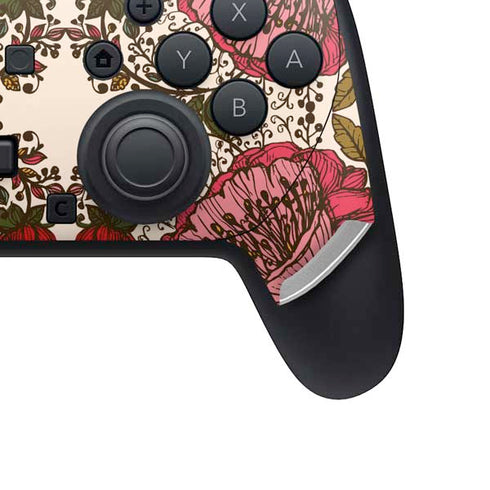 Rose Bud Floral Nintendo Switch 2 (2025) Pro Controller Skin