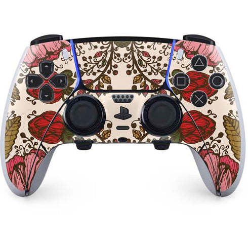 Rose Bud Floral PS5 DualSense Edge Pro Controller Skin