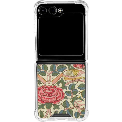 Rose by William Morris Galaxy Z Flip6 Clear Case