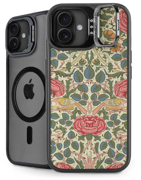 Rose by William Morris iPhone 16 Plus Kickstand Case