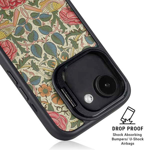 Rose by William Morris iPhone 16e Kickstand Case