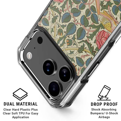 Rose by William Morris iPhone 18 Pro Clear Case