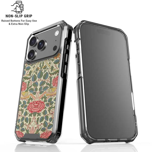 Rose by William Morris iPhone 18 Pro Clear Case