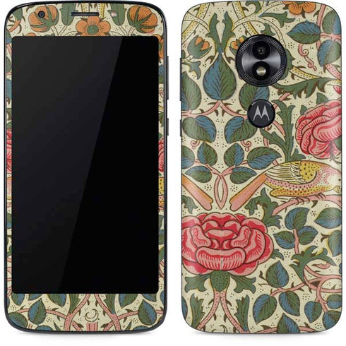 Rose by William Morris Moto E5 Play Skin