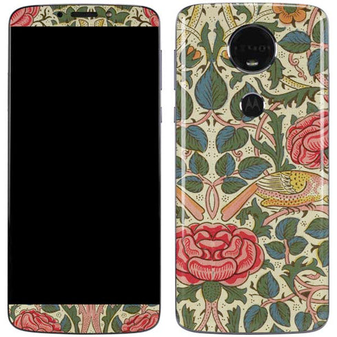 Rose by William Morris Moto E5 Plus Skin