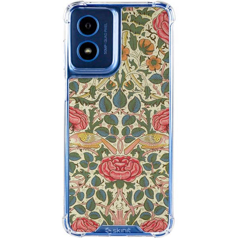Rose by William Morris Moto G 5G (2024) Clear Case