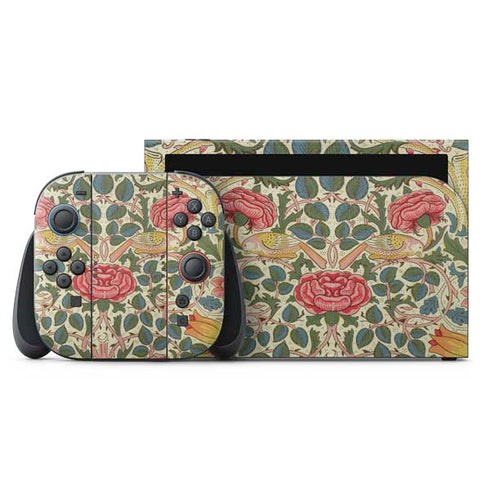 Rose by William Morris Nintendo Switch 2 (2025) with Joy-Con Skin
