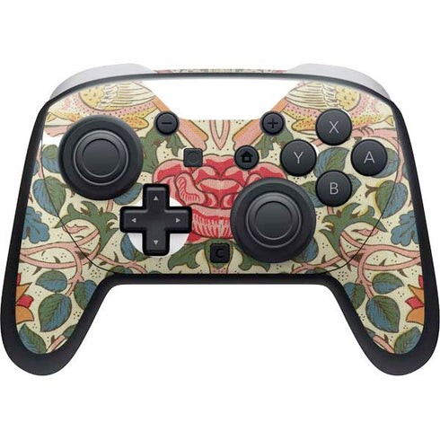Rose by William Morris Nintendo Switch 2 (2025) Pro Controller Skin