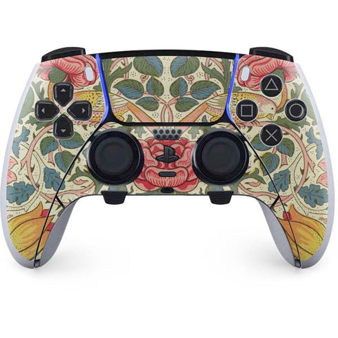 William Morris Rose PS5 DualSense Edge Pro Controller Skin