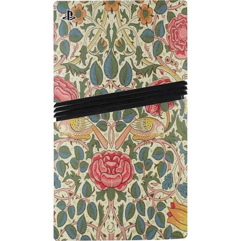 Rose by William Morris PS5 Pro Disk Bundle Skin