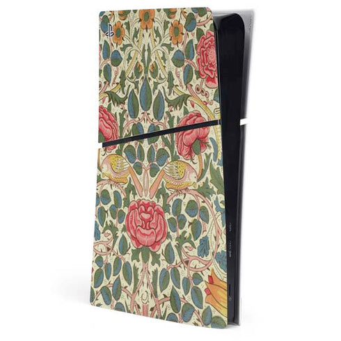 Rose by William Morris PS5 Slim Digital Edition Console Skin