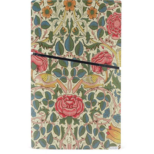 Rose by William Morris PS5 Slim Digital Edition Console Skin