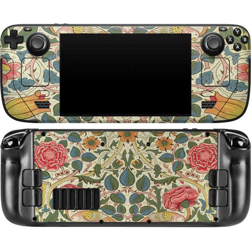 Rose by William Morris Steam Deck Handheld Gaming Computer OLED Skin