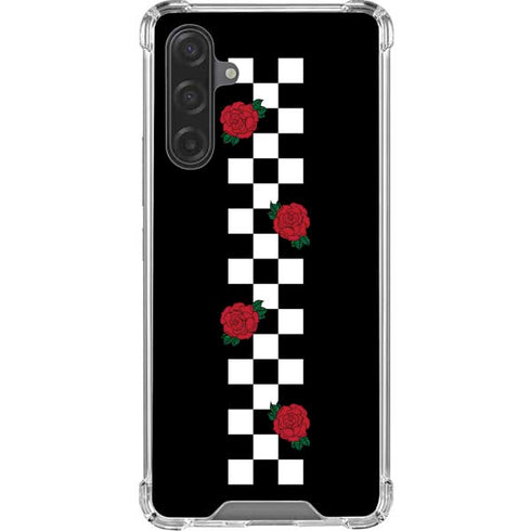 Rose Checkerboard Galaxy A17 Clear Case