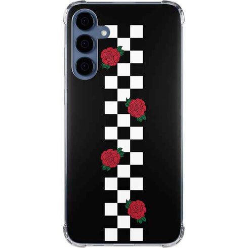 Rose Checkerboard Galaxy A35 5G Clear Case