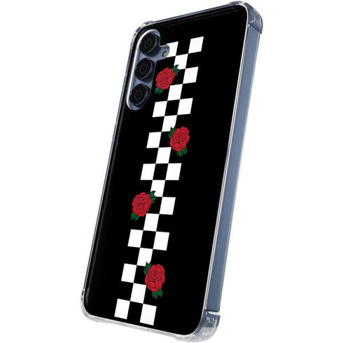 Rose Checkerboard Galaxy A35 5G Clear Case