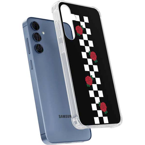 Rose Checkerboard Galaxy A35 5G Clear Case