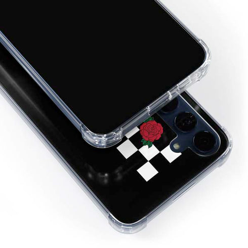 Rose Checkerboard Galaxy A35 5G Clear Case