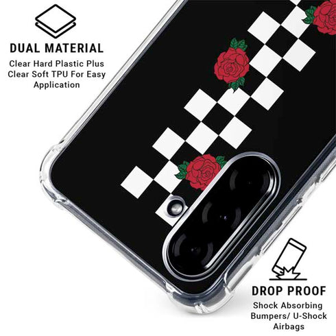 Rose Checkerboard Galaxy A36 5G Clear Case