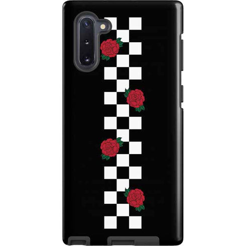 Rose Checkerboard Galaxy Cases