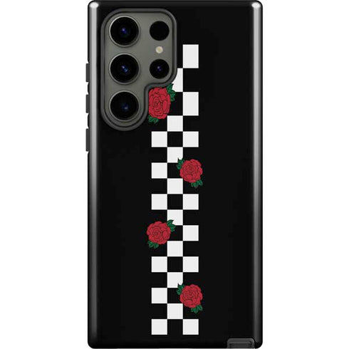 Rose Checkerboard Galaxy S23 Ultra Pro Case