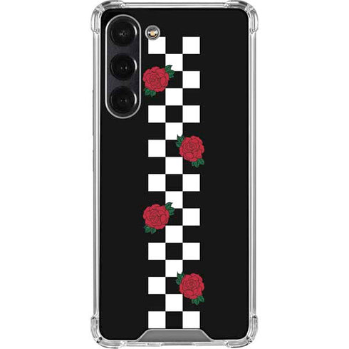 Rose Checkerboard Galaxy S24 FE Clear Case