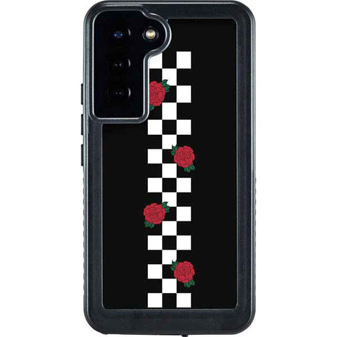 Rose Checkerboard Galaxy S24 Plus Waterproof Case