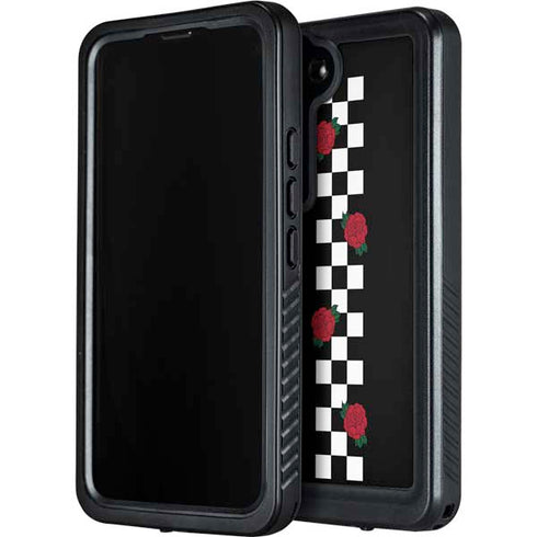 Rose Checkerboard Galaxy S24 Plus Waterproof Case