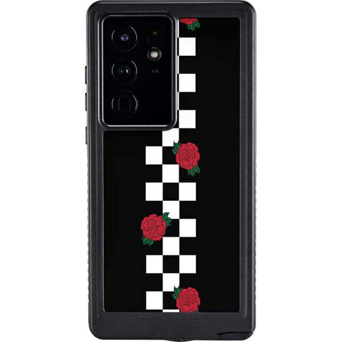 Rose Checkerboard Galaxy S24 Ultra Waterproof Case
