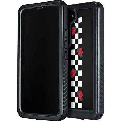 Rose Checkerboard Galaxy S24 Waterproof Case