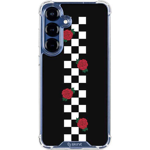 Rose Checkerboard Galaxy S25 Clear Case