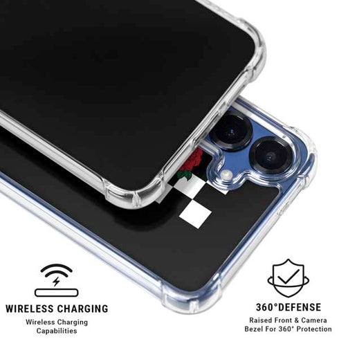 Rose Checkerboard Galaxy S25 Clear Case