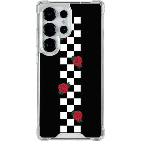 Rose Checkerboard Galaxy S25 Ultra Clear Case