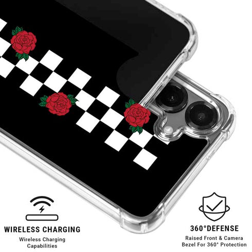 Rose Checkerboard Galaxy S26 Clear Case