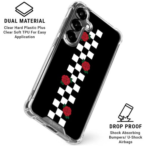 Rose Checkerboard Galaxy S26 Clear Case