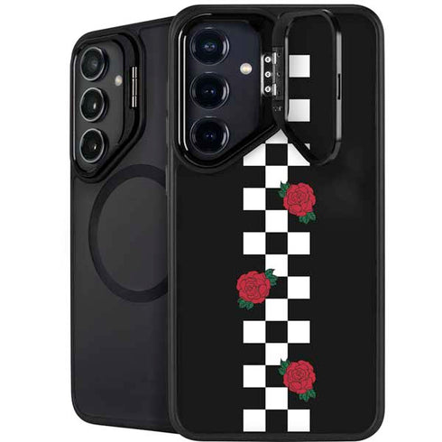 Rose Checkerboard Galaxy S26 Plus Kickstand Case
