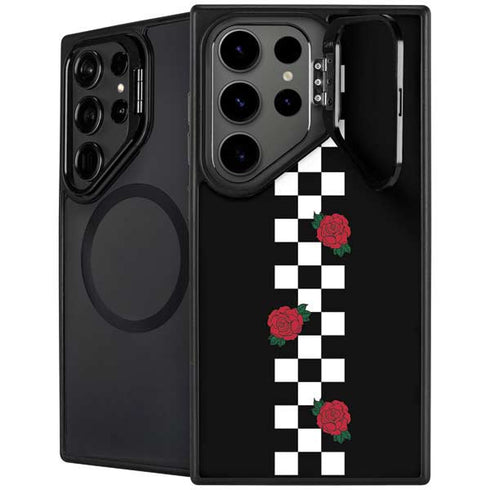 Rose Checkerboard Galaxy S26 Ultra Kickstand Case