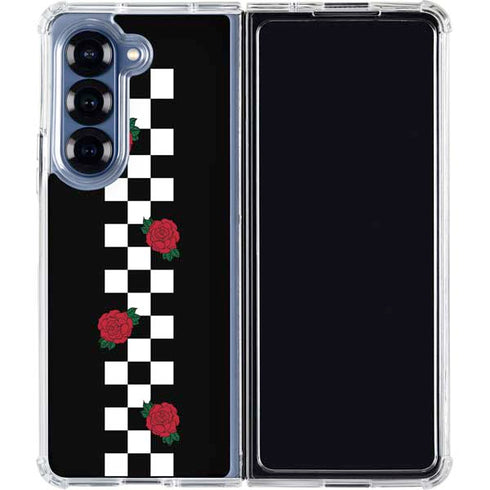 Rose Checkerboard Galaxy Z Fold6 Clear Case