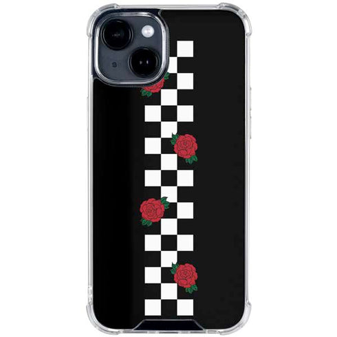 Rose Checkerboard iPhone 15 Clear Case