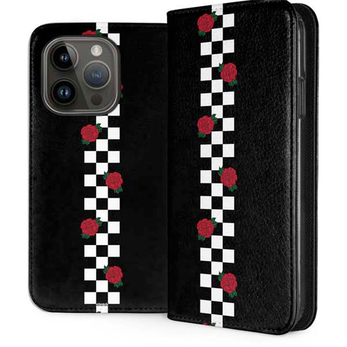 Rose Checkerboard iPhone 15 Pro Folio Case