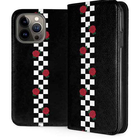 Rose Checkerboard iPhone 15 Pro Max Folio Case