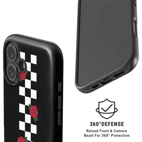 Rose Checkerboard iPhone 16 Magsafe Impact Case
