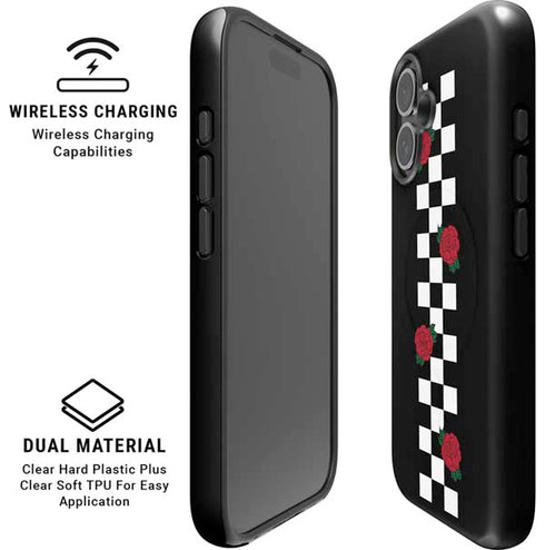 Rose Checkerboard iPhone 16 Magsafe Impact Case